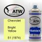 Preview: Chevrolet, Bright Yellow, 51 (1974): 400ml Sprühdose, von ATW Autoteile West.